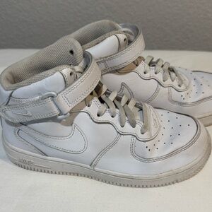 Nike Air Force 1 MID triple white Youth Hightop Shoes - Size 3Y